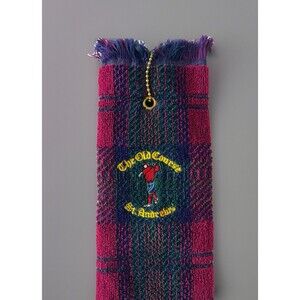 Old Course St Andrews Links Scottish Tartan Golfbag Towel Embroidered Golf Sport